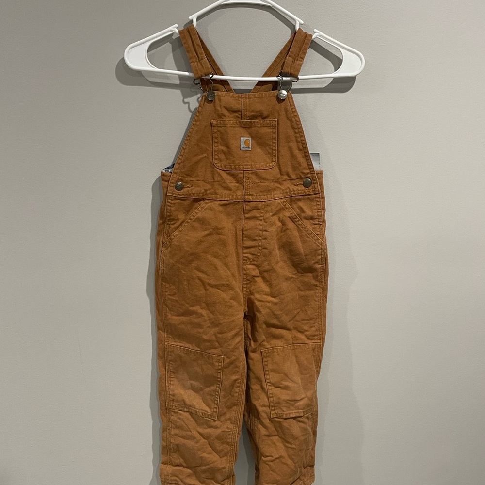 Carhartt Kids Quilt Lines Tan Overalls